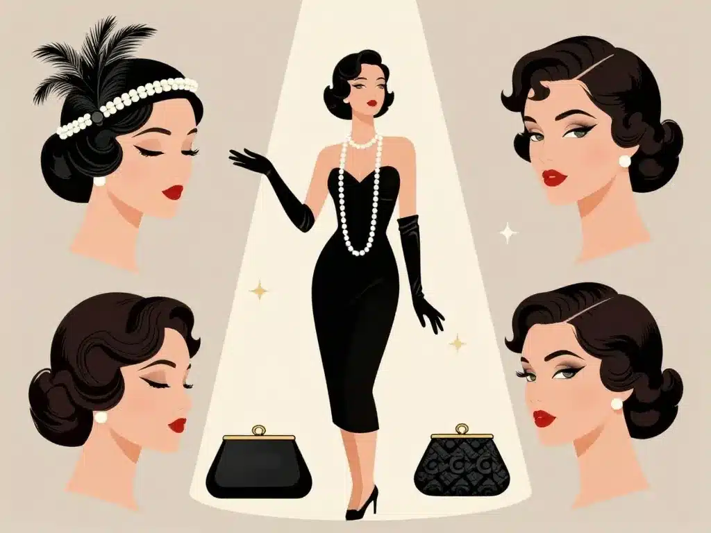 Accessoires et maquillage années 20 robe Peaky Blinders