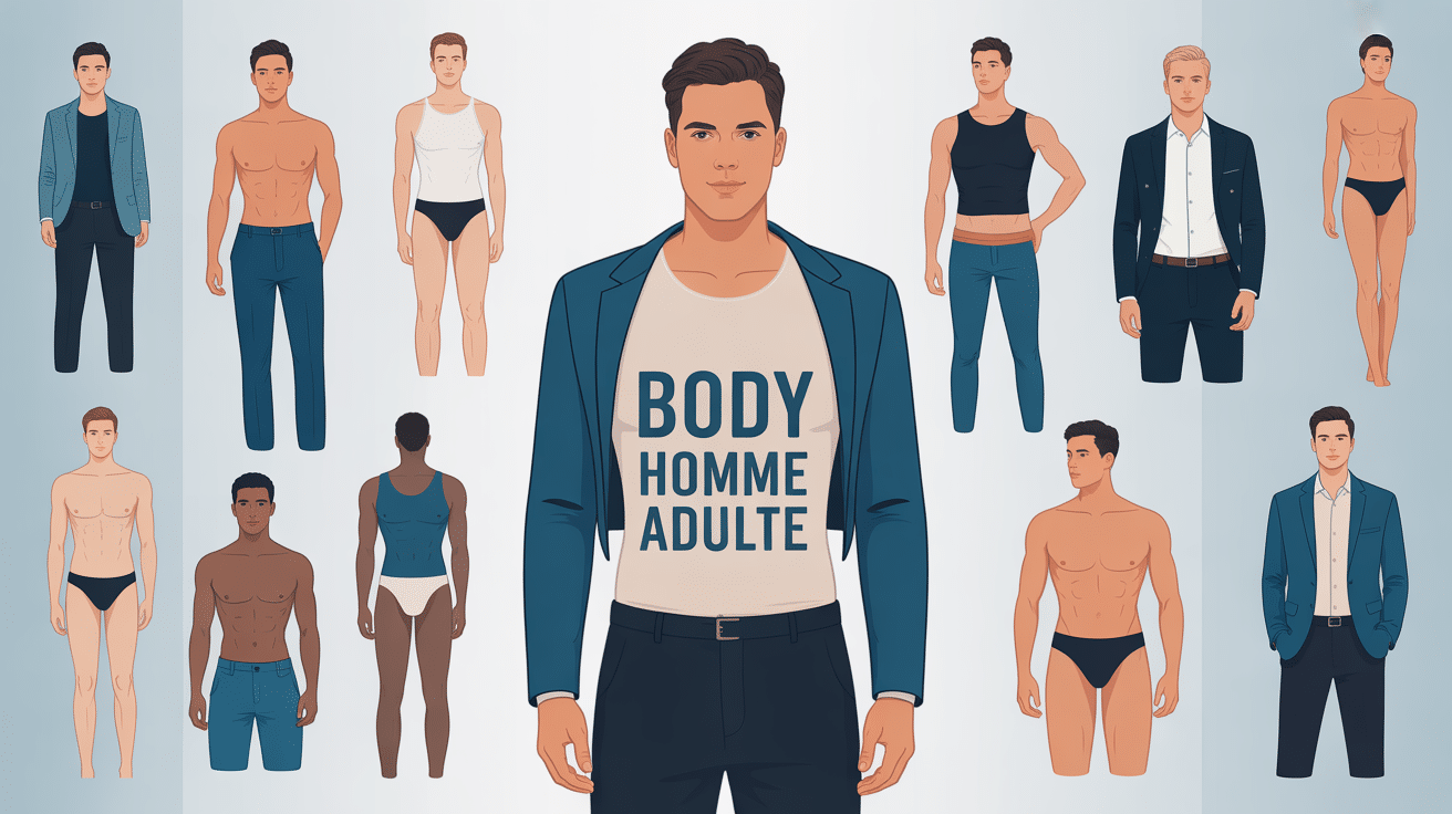 illustration body homme adulte silhouettes modernes