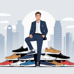illustration moderne chaussure homme pour grandir