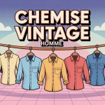 illustration chemises vintage homme sur fond rétro moderne