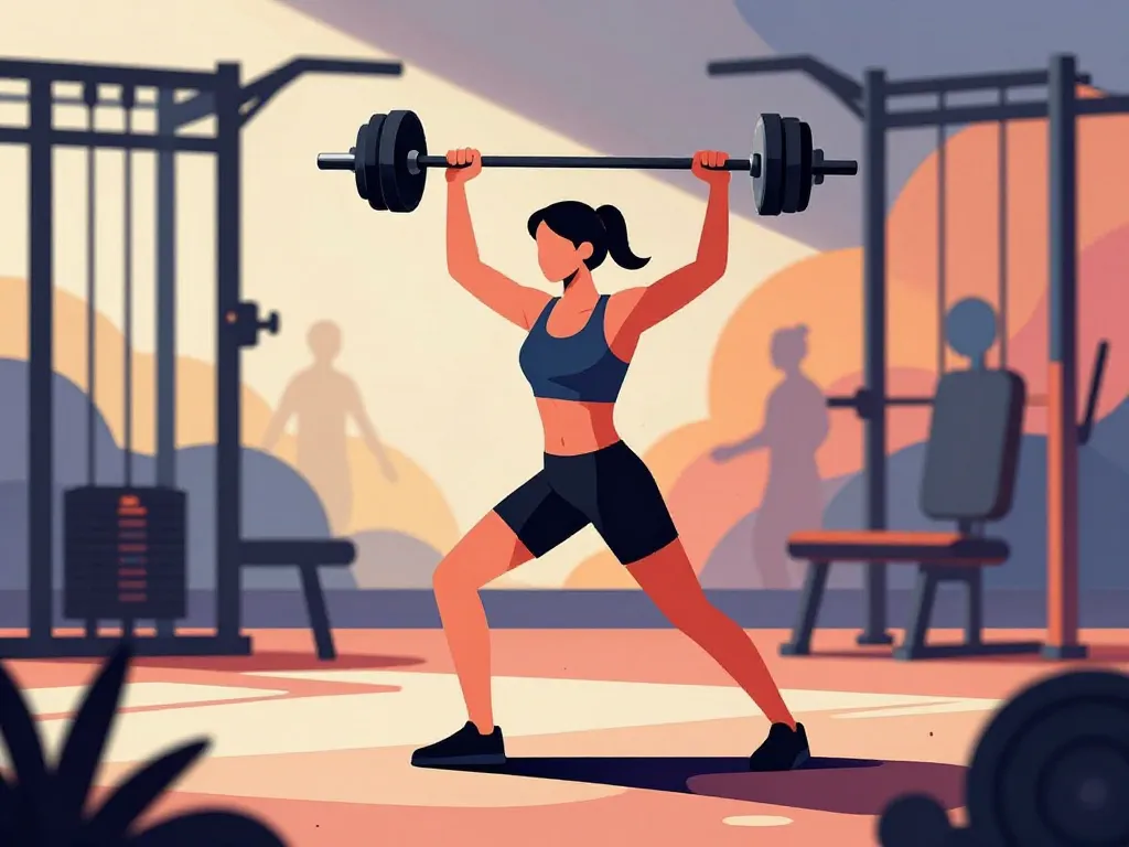 corps skinny musculation prise de muscle gym illustration dynamique