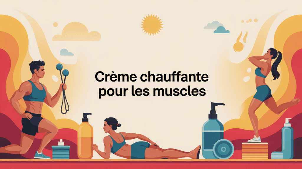 creme chauffante pour les muscles fond chaleur silhouettes sportifs