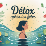 illustration detox apres les fetes silhouette apaisee
