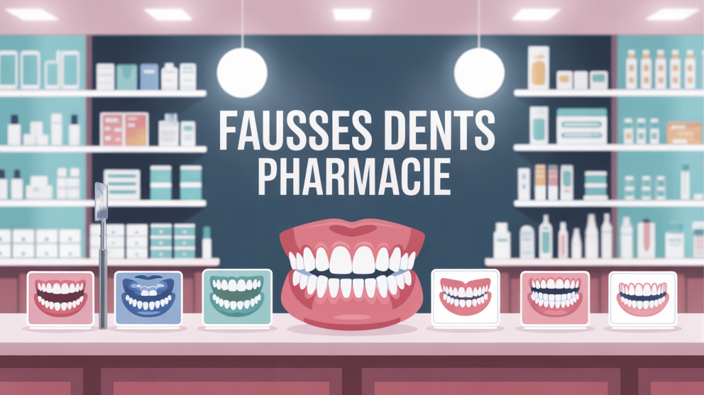 fausses dents pharmacie kits temporaires comptoir