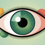 illustration lentille verte pour les yeux sécurisée esthétique