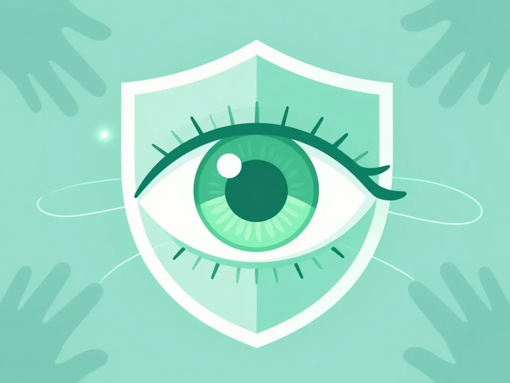 sécurité et entretien lentille verte pour les yeux