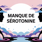 manque de serotonine symptomes illustration douce et symbolique