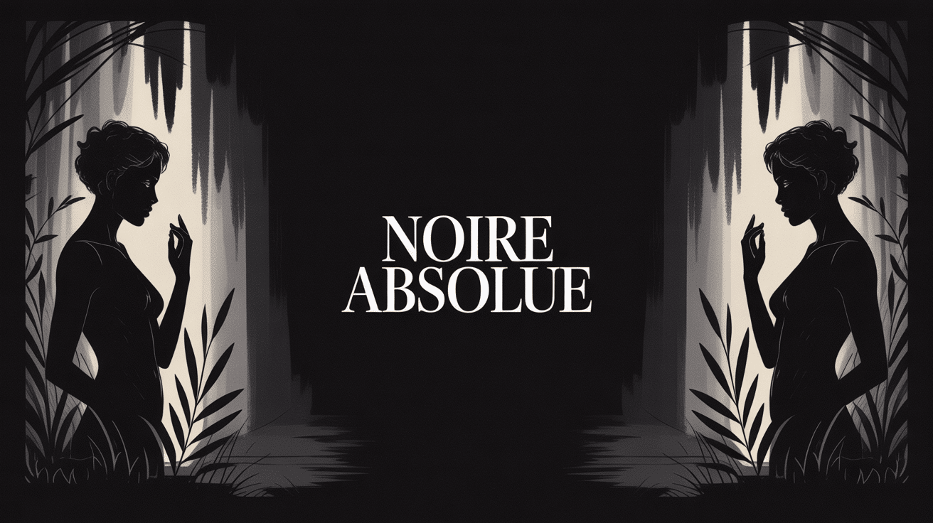illustration noire absolue élégance et mystère