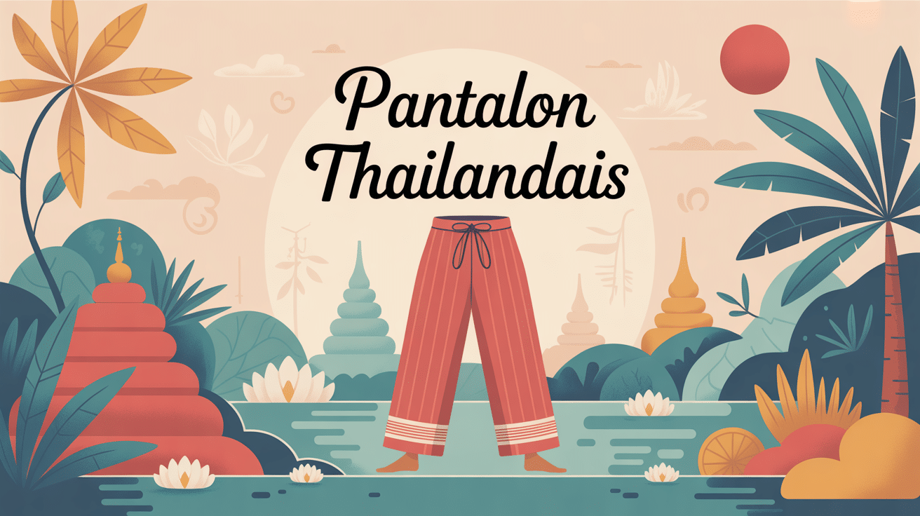pantalon thailandais illustration zen yoga et voyage
