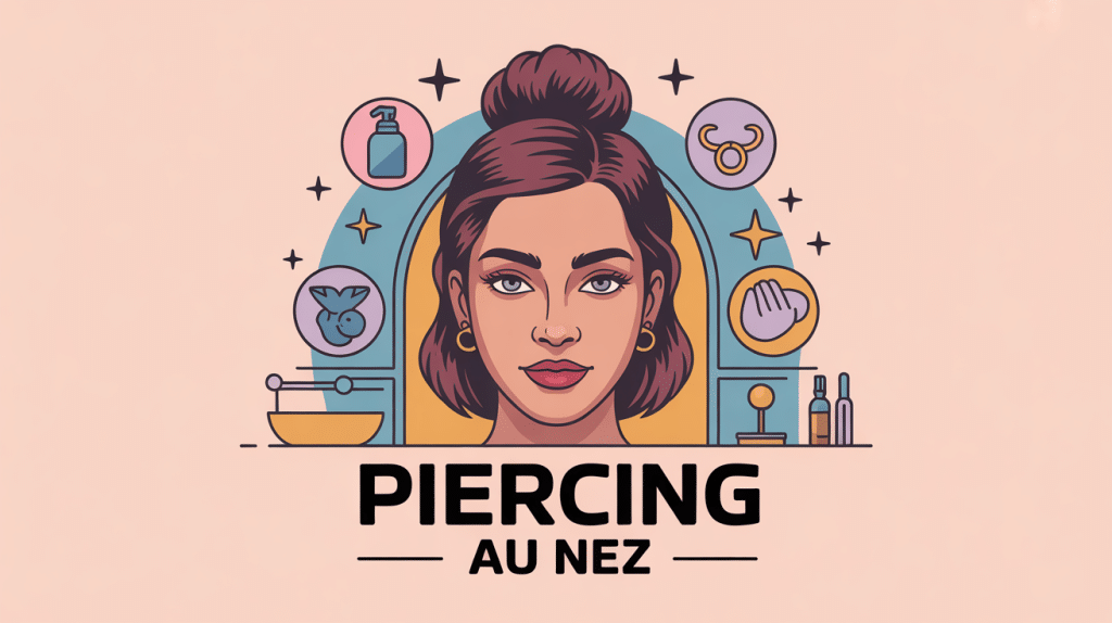 Illustration salon piercing au nez prix moderne et accueil