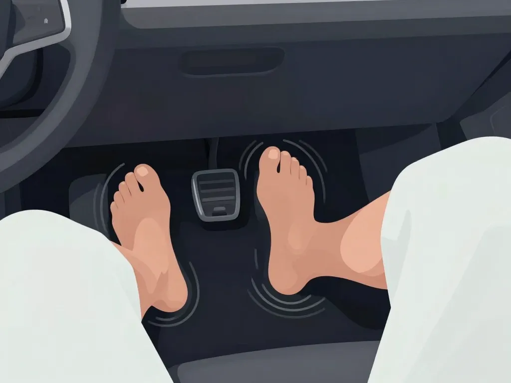 quand conduire après fracture malléole, test cheville sur pédales voiture