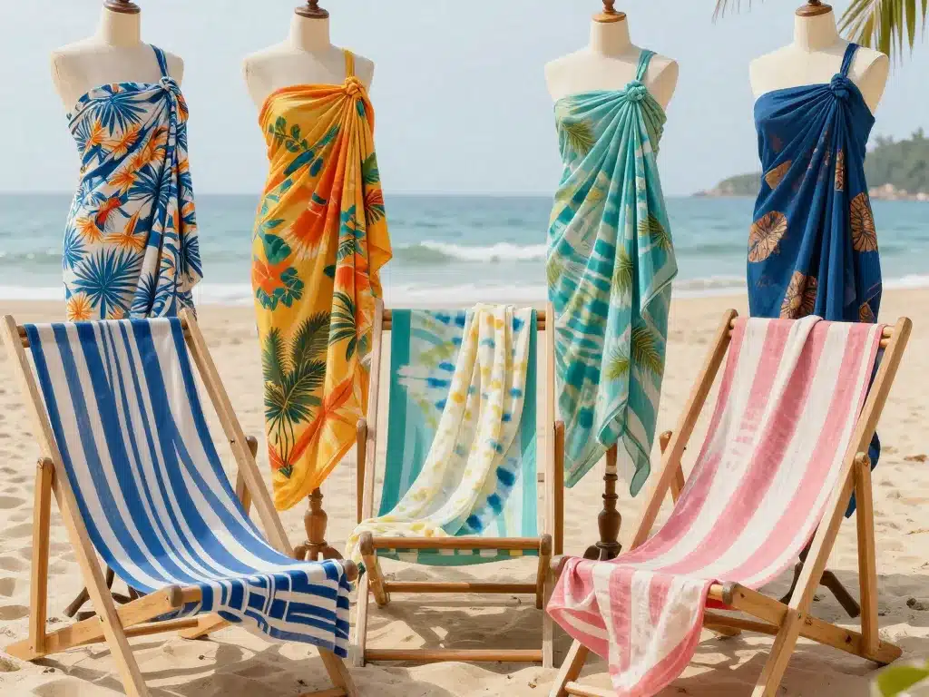 robe pareo tissus imprimés plage