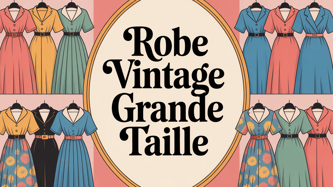 illustration robe vintage grande taille flatteuse et stylée