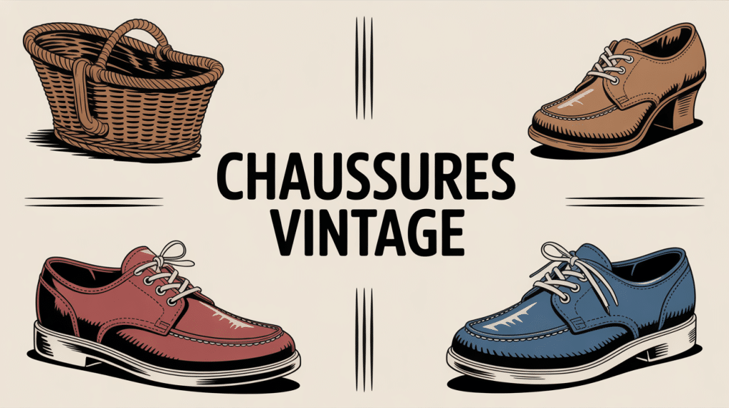 illustration de différentes vintage chaussures sur fond élégant