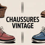 illustration de différentes vintage chaussures sur fond élégant