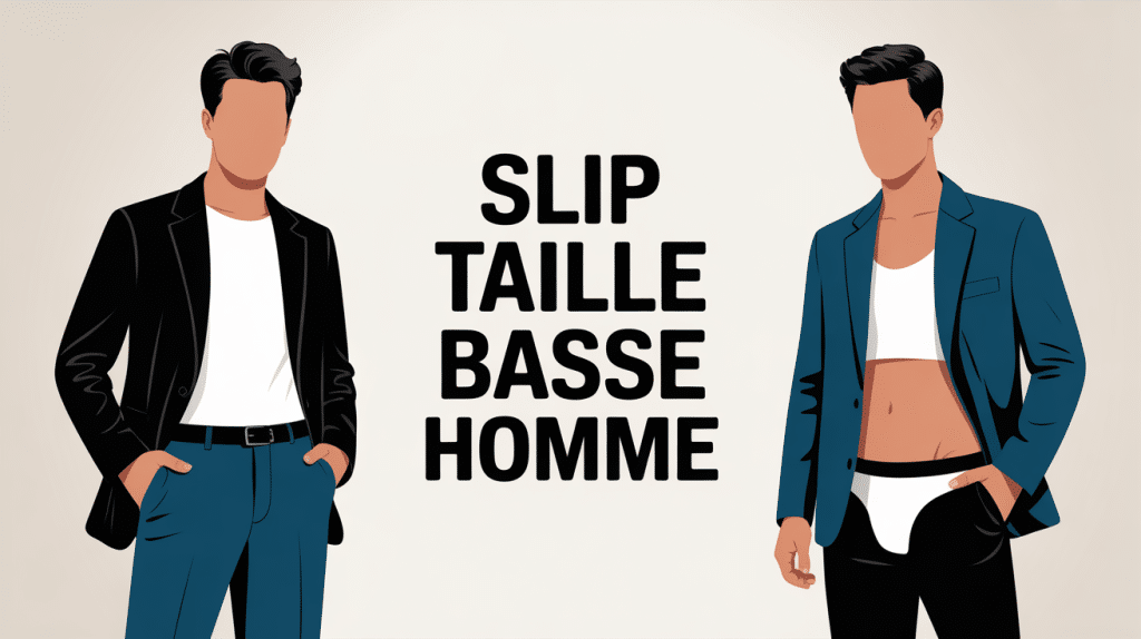 illustration moderne slip taille basse homme sous vêtement confortable