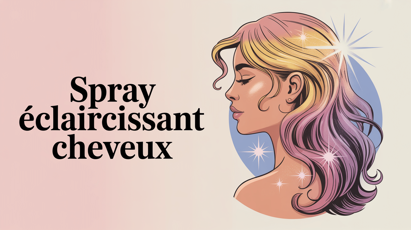 spray éclaircissant cheveux avis illustration vectorielle moderne
