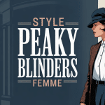 illustration style peaky blinders femme moderne blazer tweed casquette