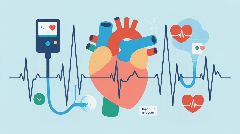 Illustration taper moyen cœur et santé cardiovasculaire
