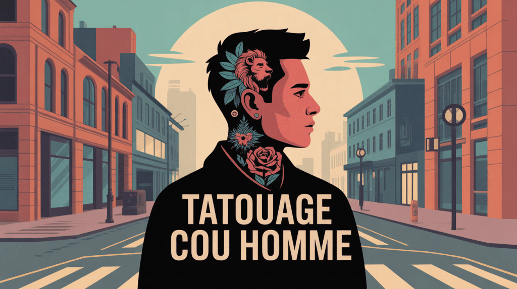 illustration tatouage cou homme signification urban contemporain