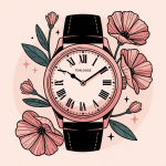 tatouage horloge femme symbolique montre et fleurs