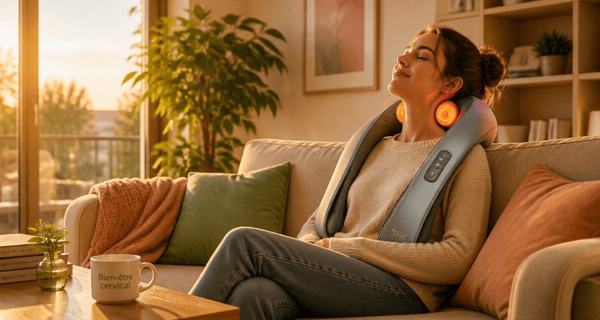 appareil massage cervicales avis sur canapé lumière dorée