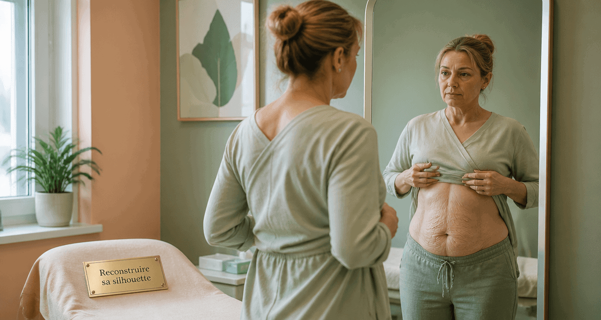 bypass avant après peau excès abdomen bras femme