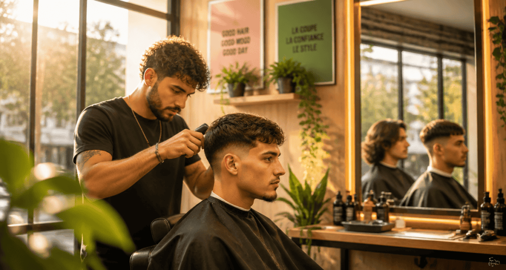 coupe homme tendance taper fade barber