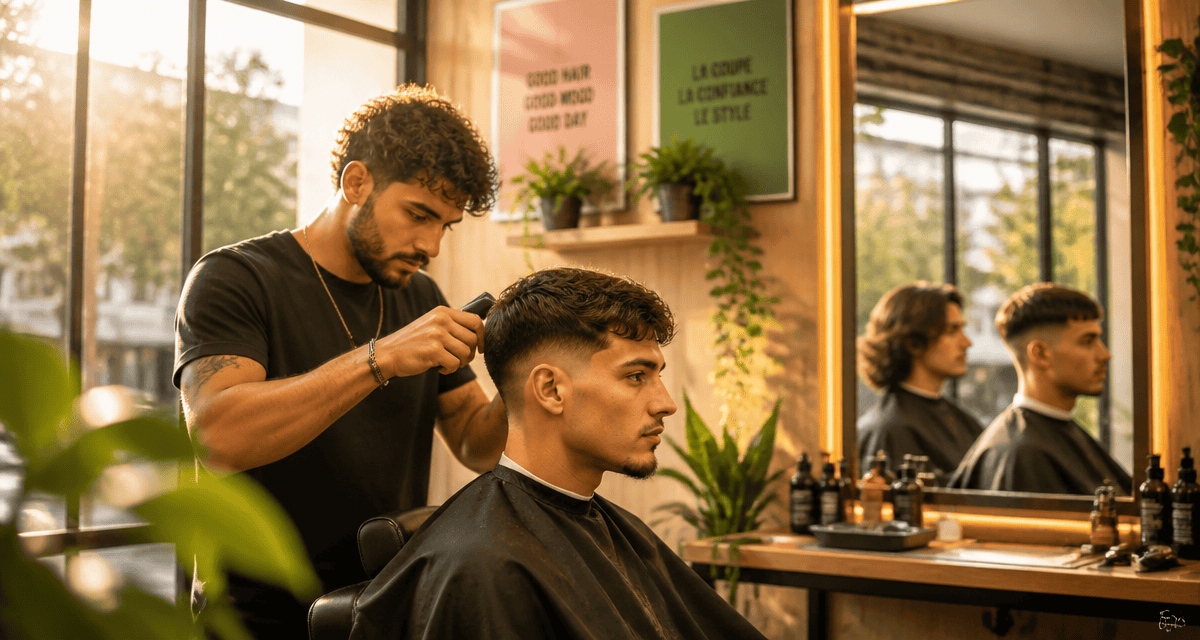 coupe homme tendance taper fade barber