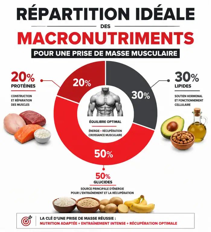 Répartition des macronutriments pour une prise de masse musculaire efficace