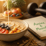 bol flocons d'avoine musculation et haltères