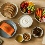les 7 groupes d aliments tableau sur une table gourmande