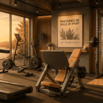 machines de salle de sport modernes avec lumière naturelle