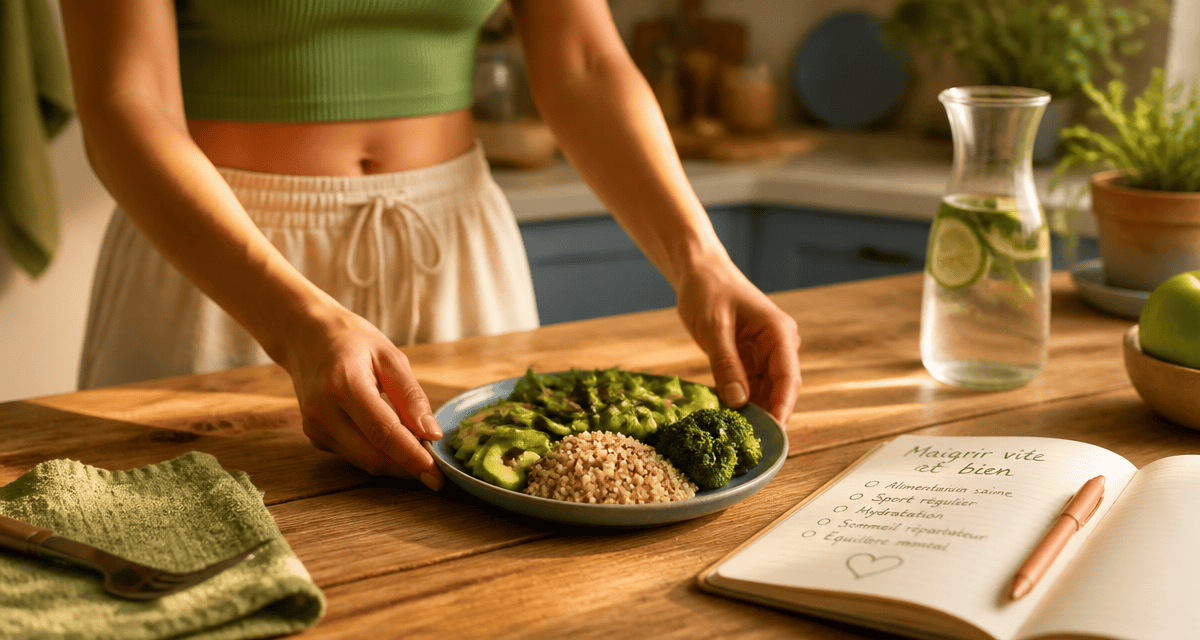 maigrir vite et bien assiette légumes carnet