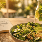 nettoyage du côlon et perte de poids, salade fibres et eau citron