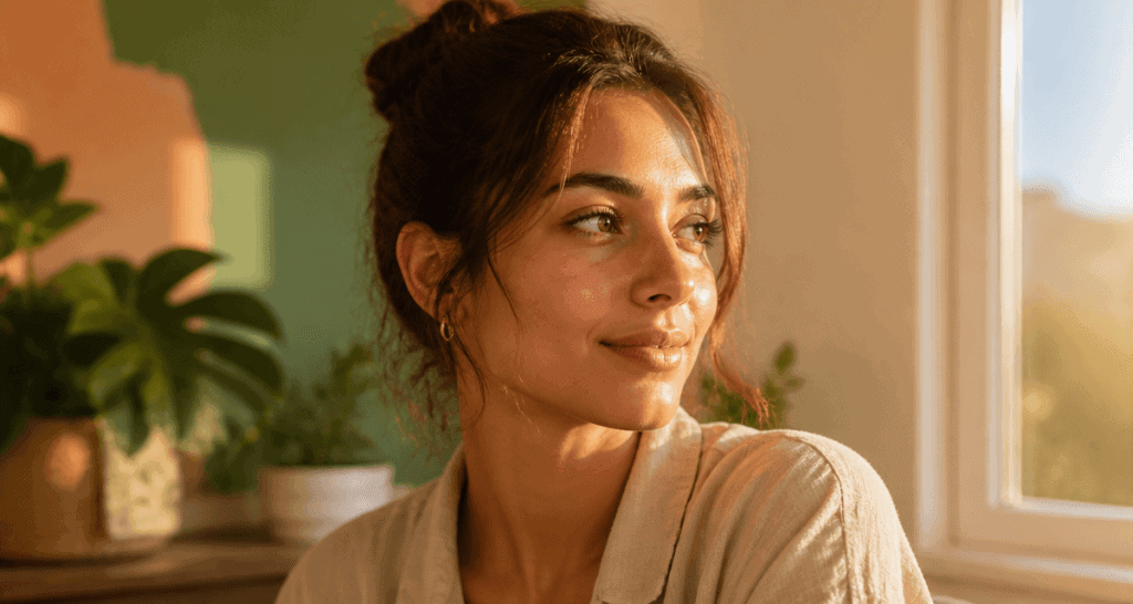 nez femme lumière naturelle portrait