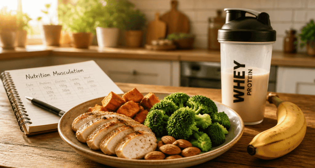 nutrition pour la musculation assiette protéinée