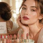 quelle couleur de rouge à lèvres pour peau claire, femme lèvres framboise pêche bois de rose