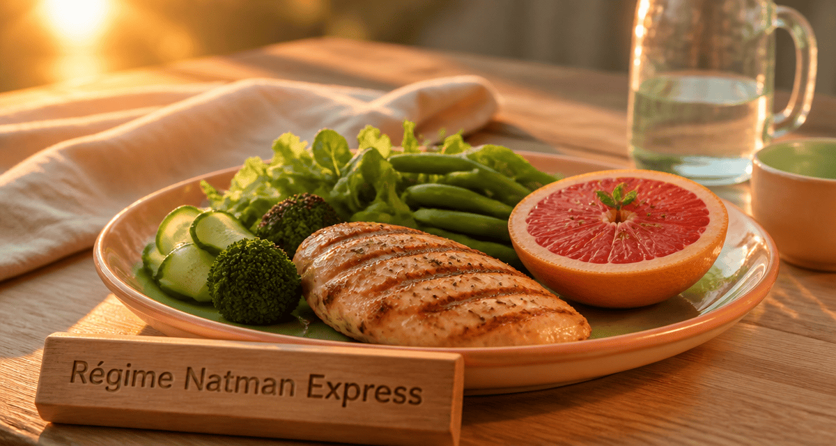 regime rapide et efficace Natman assiette poulet legumes