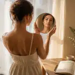 avant après resultat lipofilling mammaire femme miroir