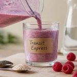 Boisson riche en fibre : smoothie chia pour transit