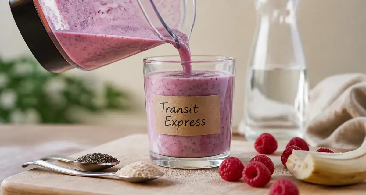 Boisson riche en fibre : smoothie chia pour transit