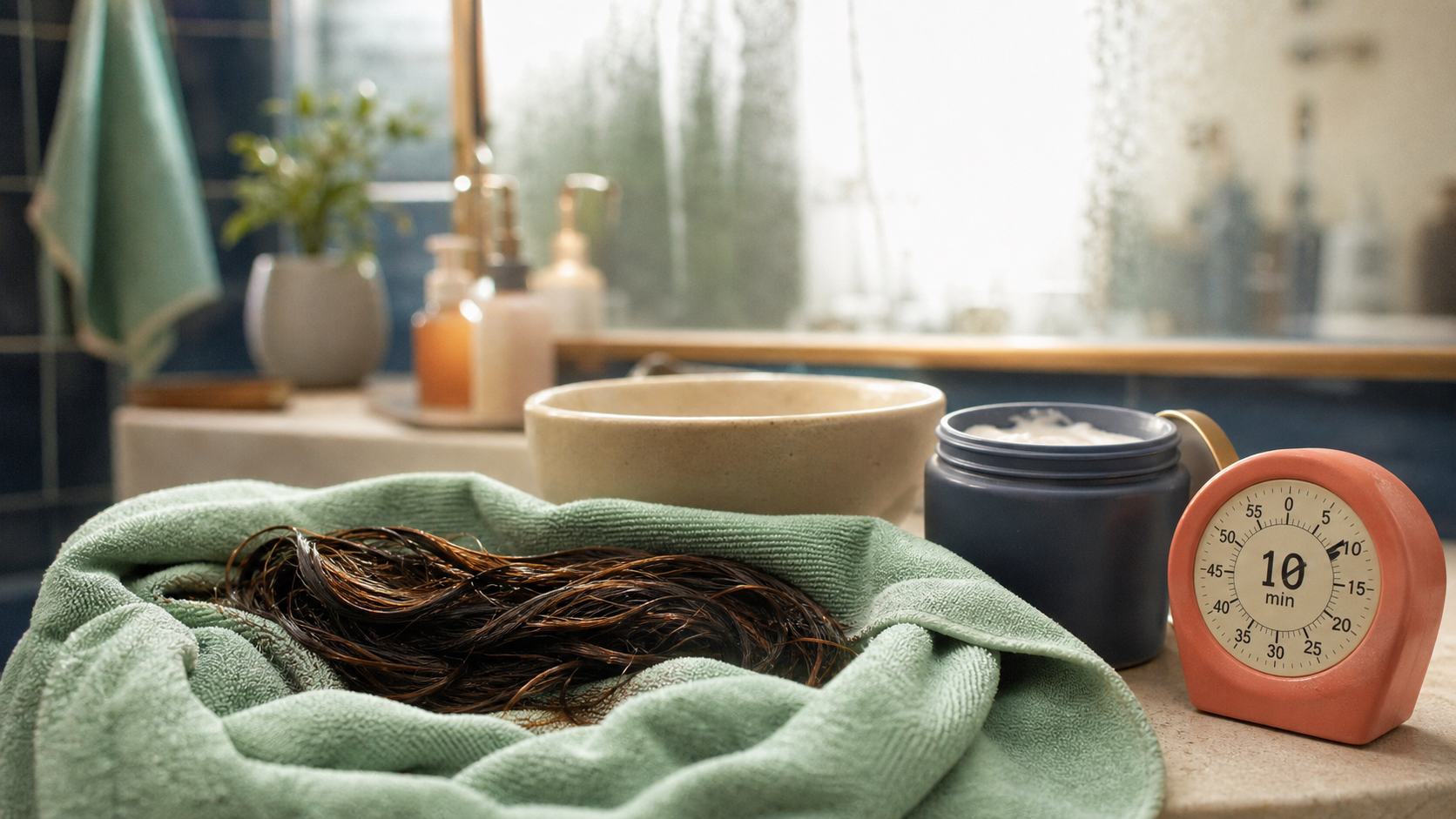 Combien de temps laisser poser un masque cheveux : 10 min