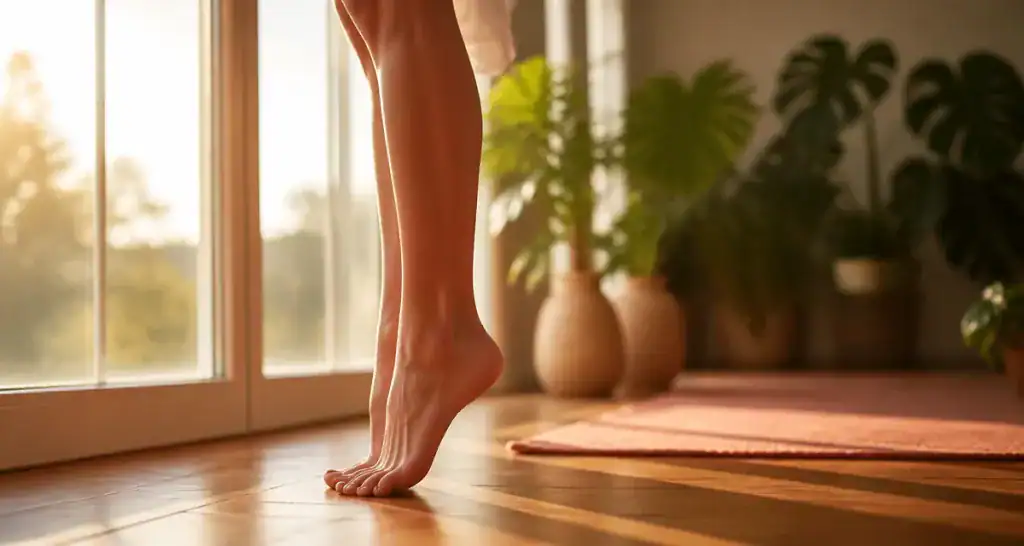 comment affiner ses chevilles élévation pieds nus femme