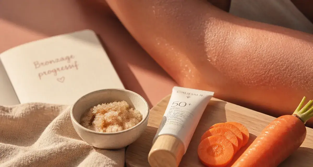 Comment bronzer naturellement : hâle durable, SPF50+ et gommage doux