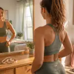 je ne perds pas de poids mais je m affine femme miroir