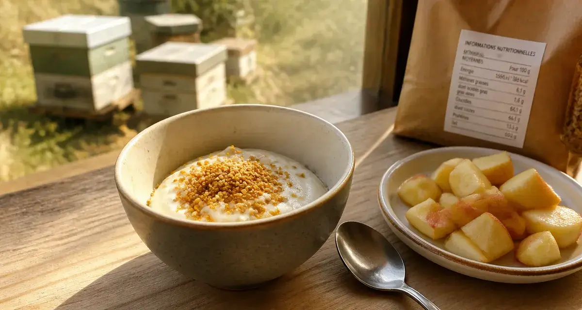 Le pollen fait il grossir ? Bol de yaourt au pollen, calories et impact poids