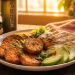 Patate douce musculation avec poulet et avocat