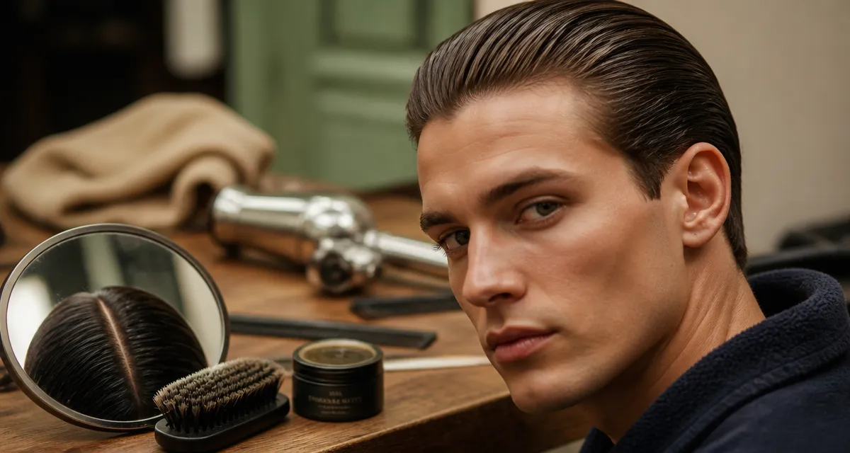 Slick back : brosse et pommade pour plaquage parfait du cheveux