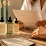 typology avis dermatologue flacons sur table bois